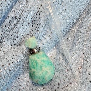 Green Gemstone Bottle with Dropper